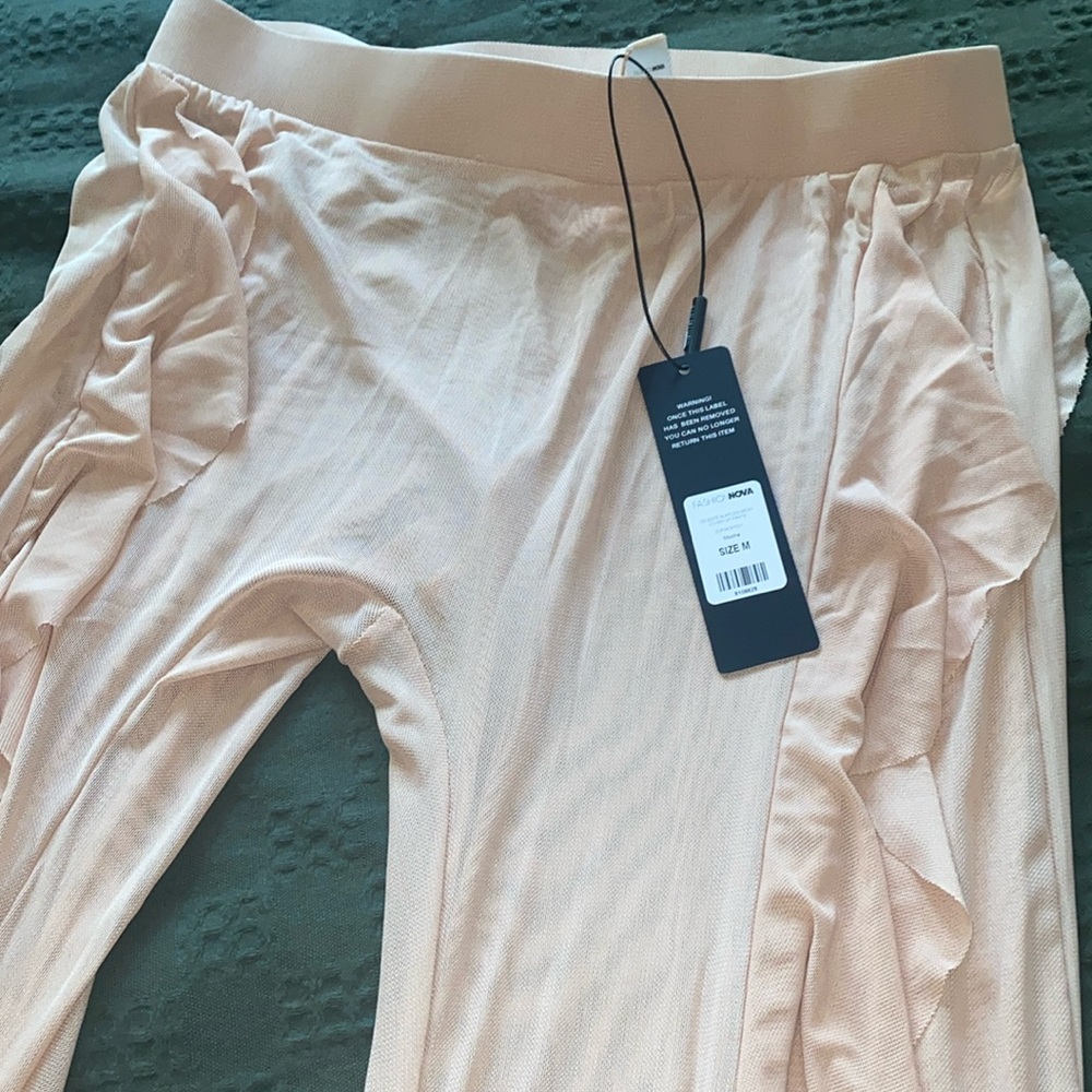 Celeste Ruffles Mesh Cover Up Pants - Picture 3 of 3